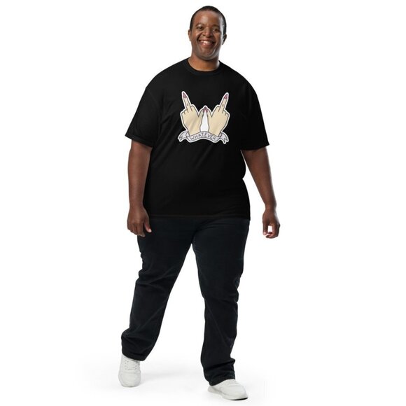 Handmade Custom Light Skin Tone WHATEVER Funny Joke Short Sleeve T-Shirt - Picture 4 of 9